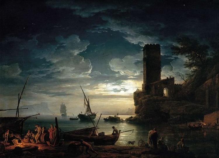 Claude Joseph Vernet Mediterranean Coast Scene with Fishermen and Boats Germany oil painting art